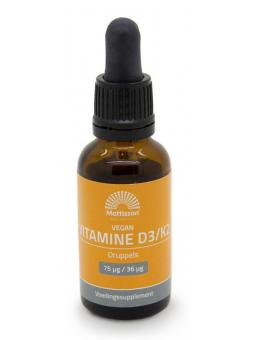 Vitamine D3/K 75mcg/36mcg vegan druppels