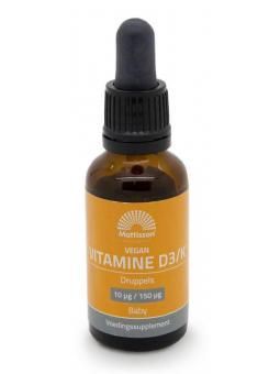 Vitamine D3/k baby 10mcg/150mcg vegan druppels