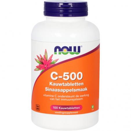 NOW C-500 kauwtabletten sinaasappelsmaak