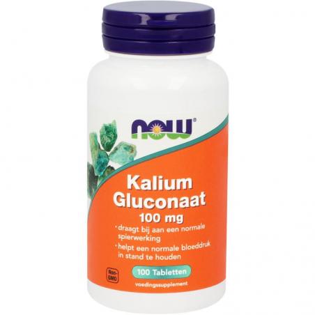 NOW Kalium gluconaat 100 mg