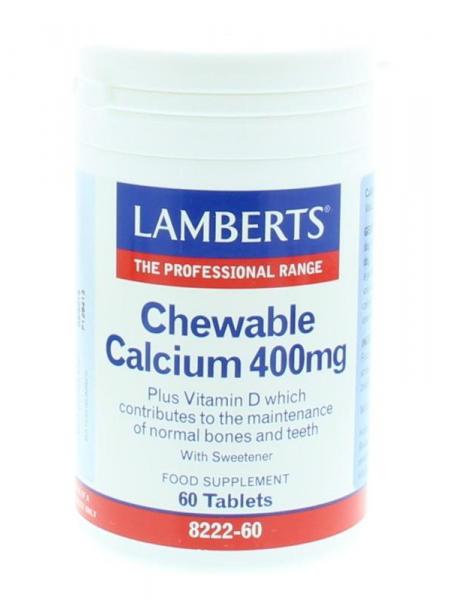 Lamberts Calcium 400mg kauwtabletten + Vit. D en Fos