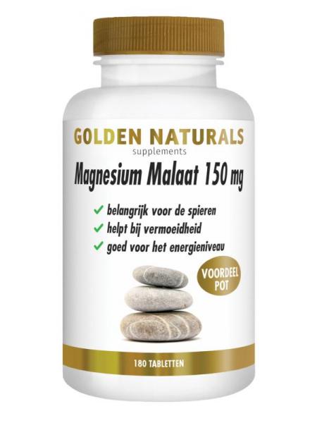 Golden Naturals magnesium malaat vegan