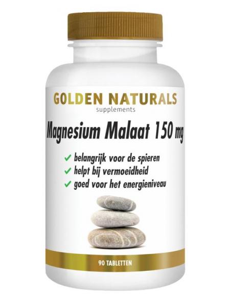 Golden Naturals magnesium malaat vegan