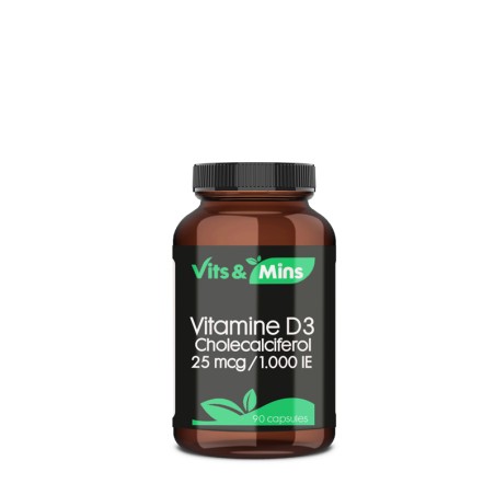 Koop Vitamine D3 25 mcg 1000IE - Voor Botten en Immuunsysteem | Amersfoort & Utrecht | vitsenmins.nl