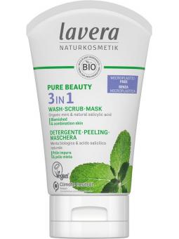 Lavera Pure Beauty 3-in-1 reiniger - peeling - masker EN-