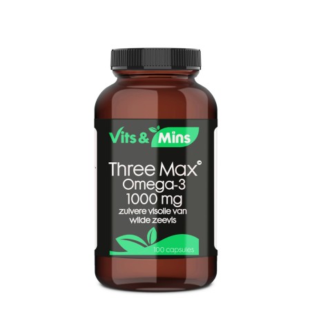 Vits & Mins Three Max® Omega-3 Visolie - 1000 mg per Capsule | Amersfoort & Utrecht | vitsenmins.nl