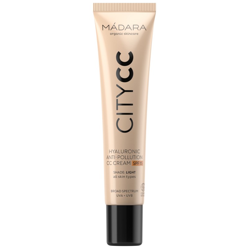 MÁDARA City CC Hyaluronic Anti-Pollution CC Cream SPF 15, Light – Beschermende CC-crème | vitsenmins.nl