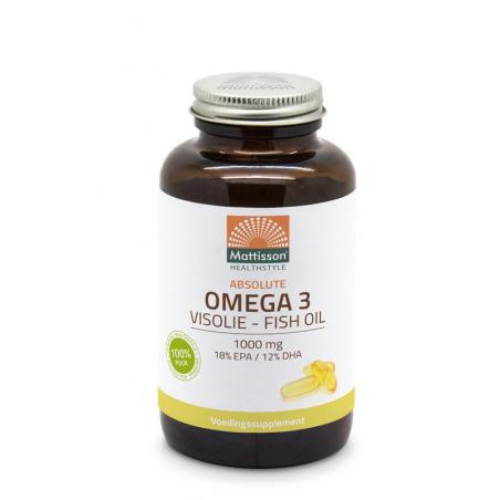 Mattisson Omega 3 visolie 18 EPA 12 DHA 1000mg