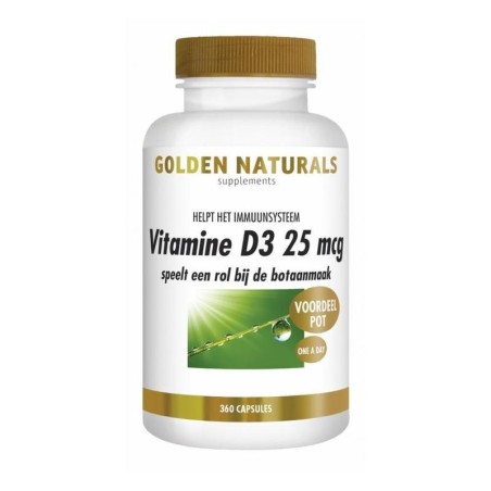 Golden Naturals Vitamine D3 25mcg