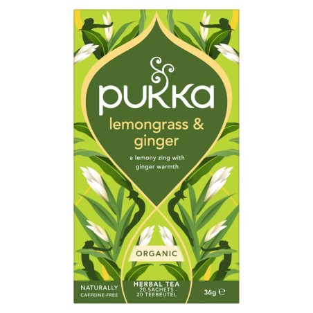 Pukka Lemongrass & Ginger Bio – Frisse pittige kruideninfusie | vitsenmins.nl