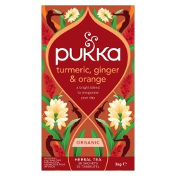 Pukka Turmeric Ginger & Orange Bio – Warme biologische kruideninfusie | vitsenmins.nl
