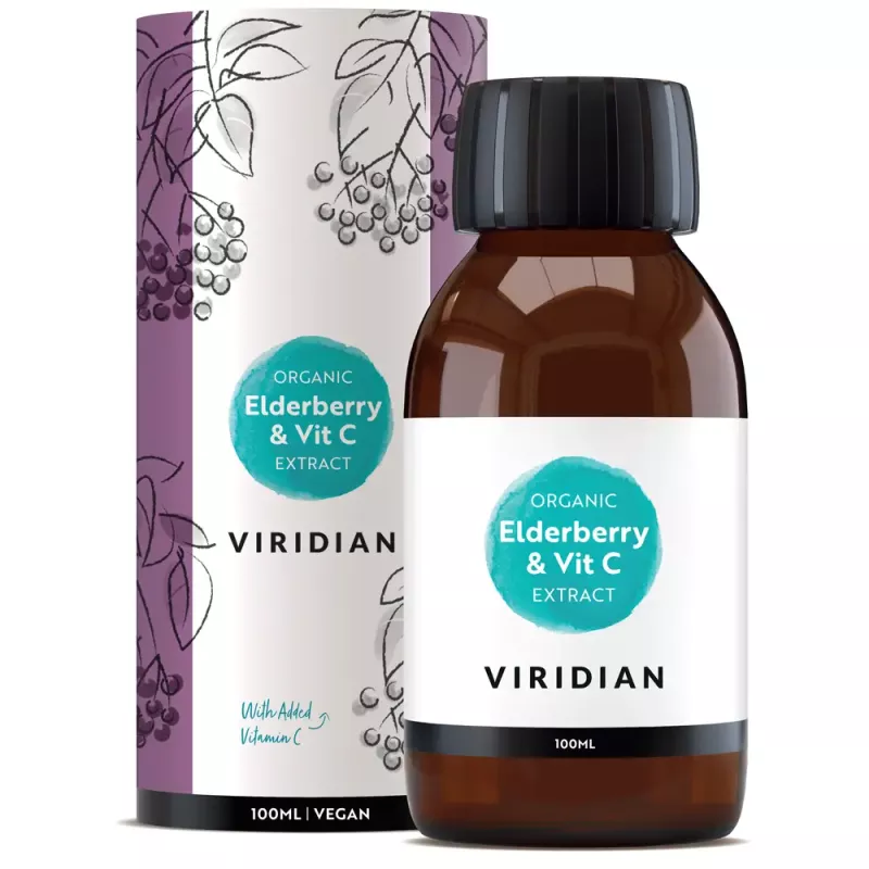 Viridian Organic Elderberry Extract with Vitamin C