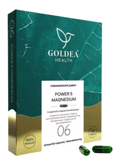 Power 5 Magnesium van Goldea Health – Voor Energie, Spieren en Botten | Vits & Mins Amersfoort & Utrecht | Vitsenmins.nl
