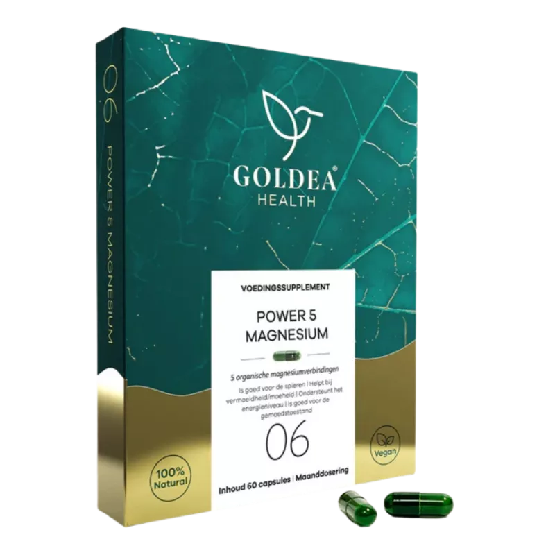 Magnesium Supplement 5 Organische Vormen | Goldea Health | Vits & Mins