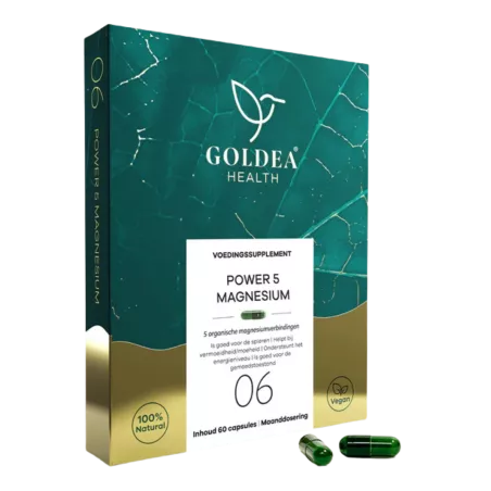 Magnesium Supplement 5 Organische Vormen | Goldea Health | Vits & Mins
