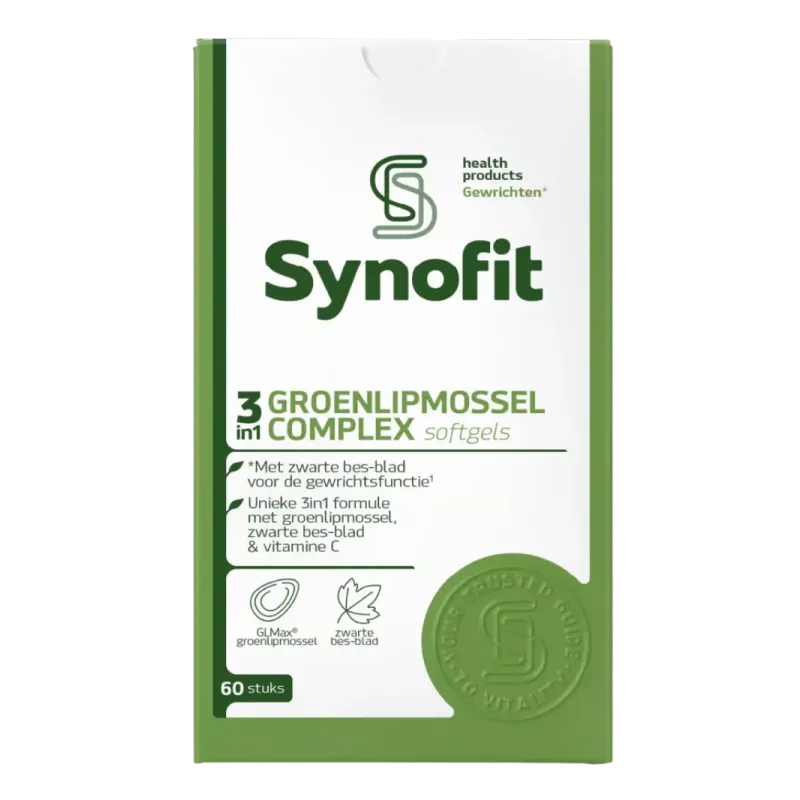 Synofit 3in1 Groenlipmossel Complex | Zonder Curcumine | Vits & Mins