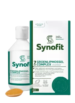 Synofit Groenlipmossel Vloeibaar | 7in1 met Curcumine | Vits & Mins