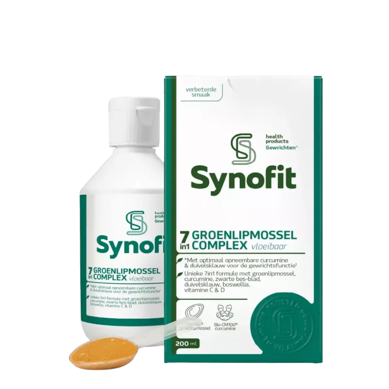 Synofit Groenlipmossel Vloeibaar | 7in1 met Curcumine | Vits & Mins