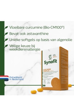 Synofit Curcumine Complex | Bio-CM100® met Astaxanthine | Vits & Mins