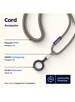 Dopper Cord Sandy Black | Verstelbaar Koord | Vits & Mins