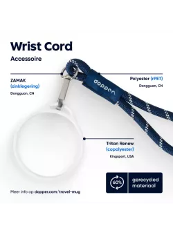 Dopper Wrist Cord White Ring Midnight Silver | Vits & Mins