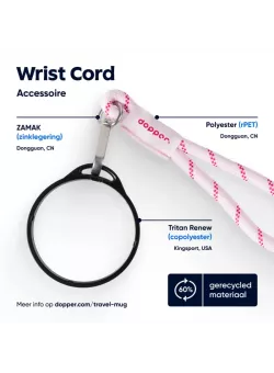 Dopper Wrist Cord Black Ring Cherry Pink | Vits & Mins