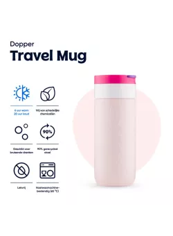 Dopper Travel Mug 300 ml Berry Pink | Thermosbeker | Vits & Mins