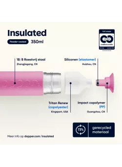 Dopper Insulated 350 ml Pelican Pink | Thermosfles | Vits & Mins
