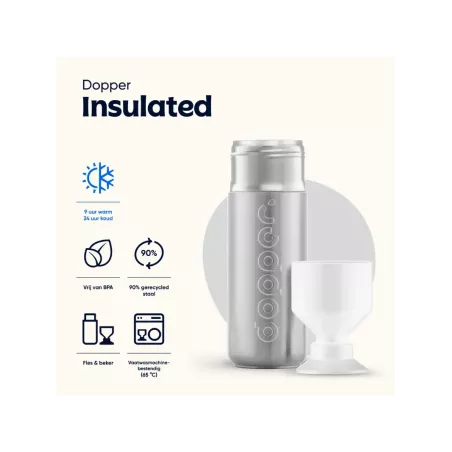 Dopper Insulated 580 ml Silver | Thermosfles | Vits & Mins