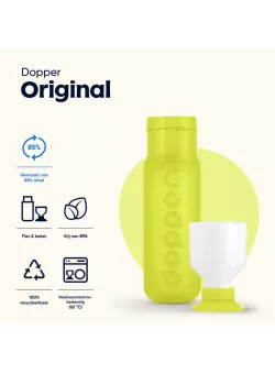 Dopper Original 450 ml Seahorse Lime | Herbruikbare Waterfles | Vits & Mins