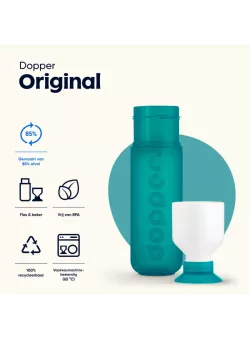 Dopper Original 450 ml Tidal Teal | Herbruikbare Waterfles | Vits & Mins