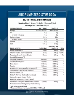 ABE Pump Zero Stim Pre-Workout | Vits & Mins