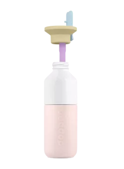 Dopper Steel 350 ml Soft Pink x Flip Straw | Waterfles