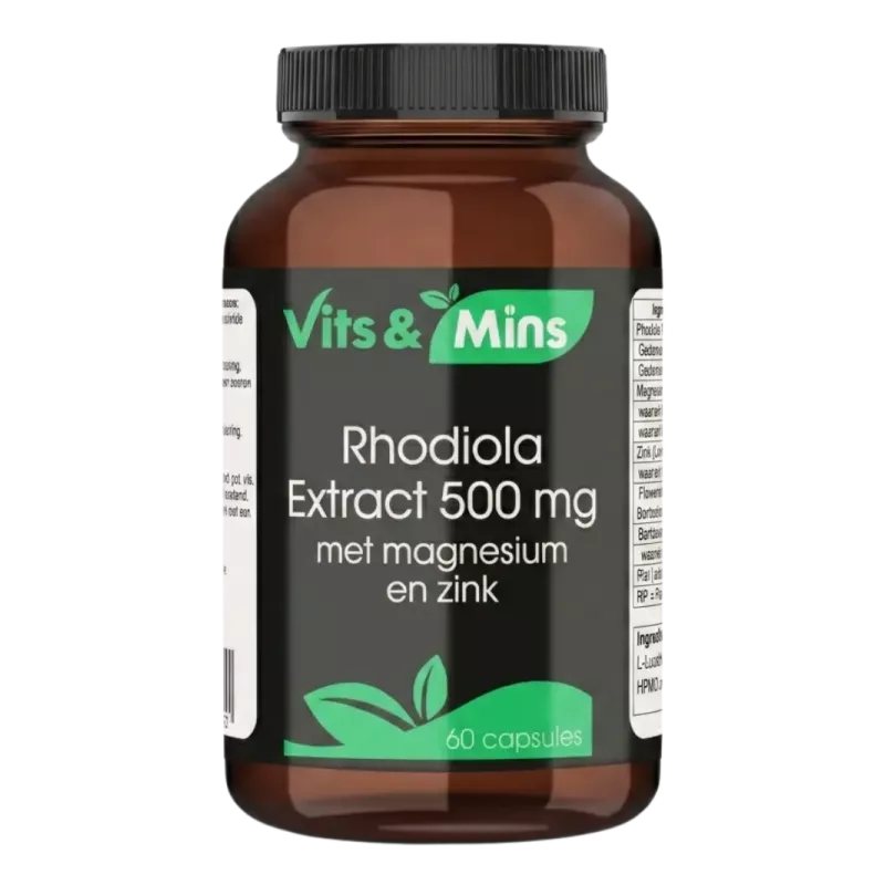 Rhodiola Extract 500 mg met magnesium en zink kopen | Vits & Mins