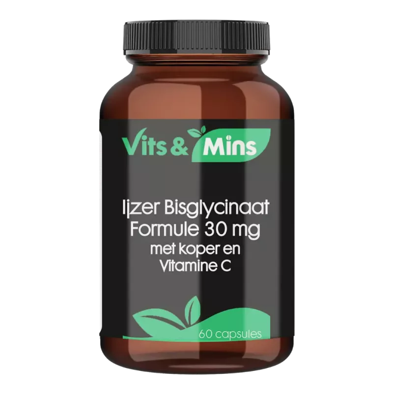 IJzer Bisglycinaat 30 mg kopen | Vits & Mins