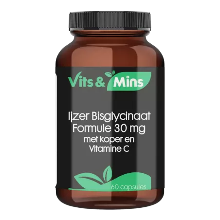 IJzer Bisglycinaat 30 mg kopen | Vits & Mins