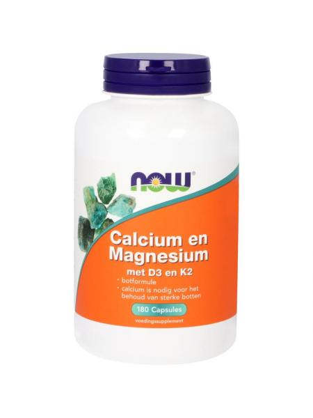 NOW Calcium en Magnesium met D3 en K2