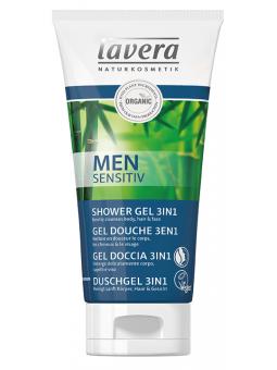 Lavera Men Sensitiv douchegel showergel 3in1 EN-FR-IT-DE