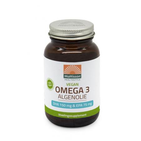 Mattisson Vegan omega 3 algenolie DHA 150mg EPA 75mg