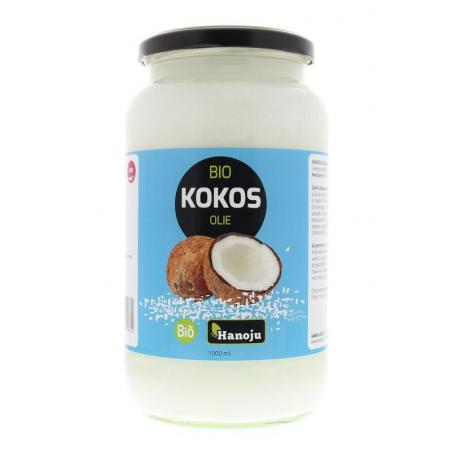 Hanoju Kokosolie virgin glasfles bio