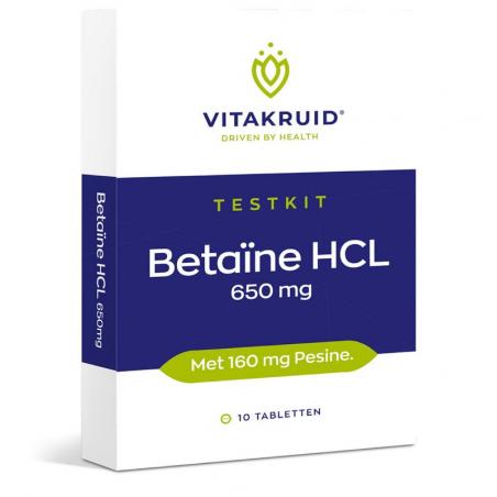 Vitakruid Betaine HCL 650 mg & pepsine 160 mg testkit