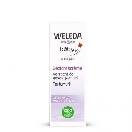 Weleda Baby witte malva sensitive gezichtscreme