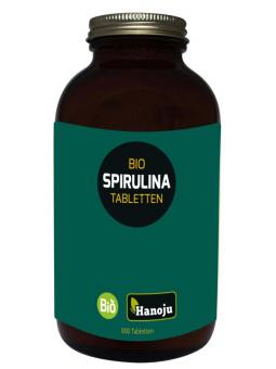 Hanoju Spirulina 400mg glas flacon bio