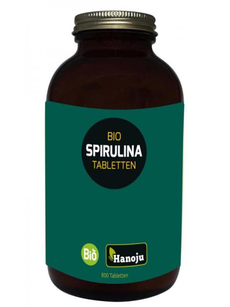 Hanoju Spirulina 400mg glas flacon bio