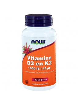 NOW Vitamine D3 1000IE & Vitamine K2