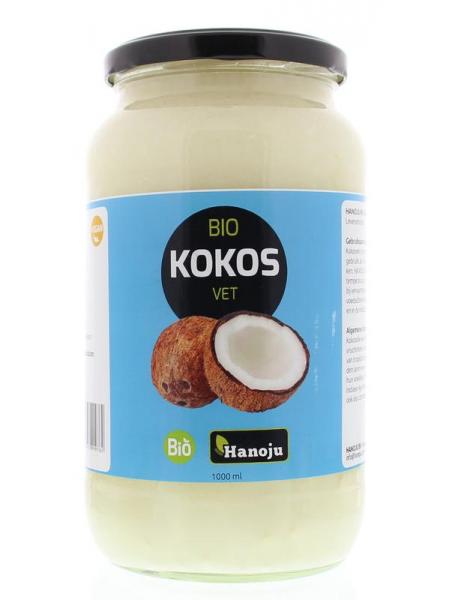 Hanoju Kokosolie geurloos glasfles bio