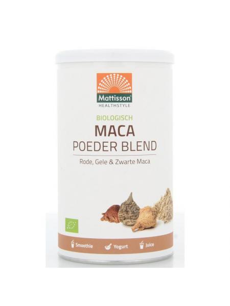 Mattisson Maca poeder blend geel, rood & zwart bio