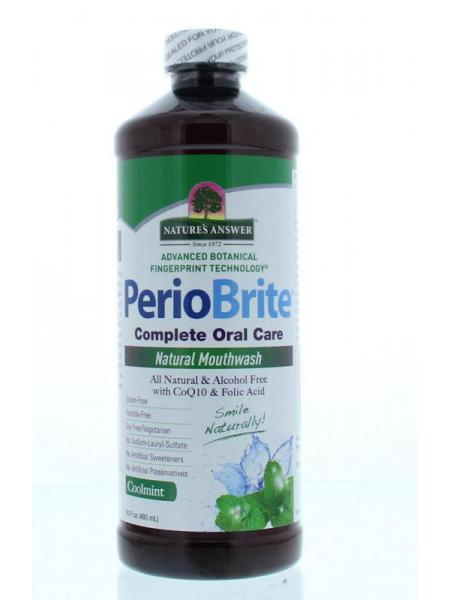 Natures Answer PerioBrite natuurlijke mondwater 25 kruiden en Q10