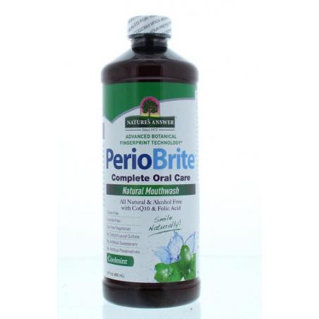 Natures Answer PerioBrite natuurlijke mondwater 25 kruiden en Q10