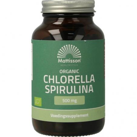 Mattisson Organic chlorella spirulina 500mg bio